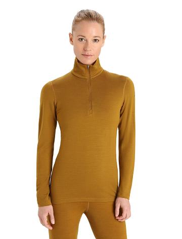 Clove Women's Icebreaker Merino 260 Tech Long Sleeve Half Zip Thermal Top Base Layers | USA 1912AHKP